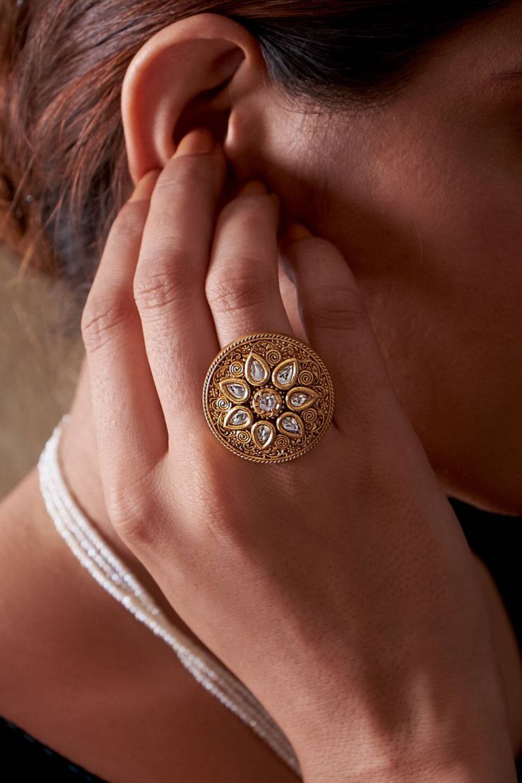 Shop online handcrafted Kundan rings at Ravyaa – Page 2